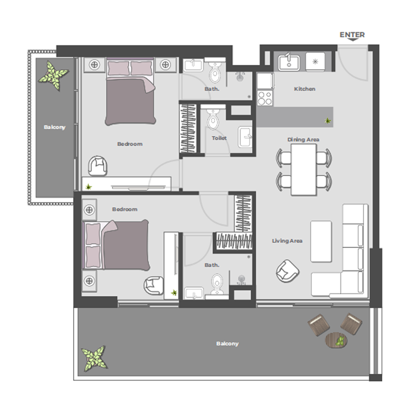2 Bedroom